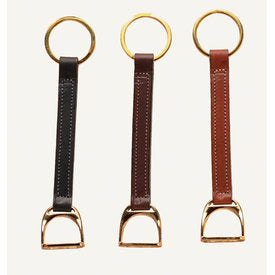 Tory Leather Keychain With Stirrup